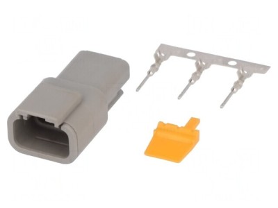 Conector DTM 3 Pini Crimpat Mufă Cablu-Cablu foto