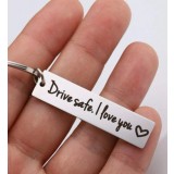 Breloc pentru chei din otel inoxidabil , , zDrive Safe. I Love You,