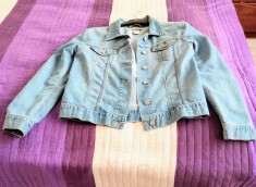 Jachetă nouă de blugi Victoria&#039; s Secret din bumbac mărimea 44 din SUA pentru femei