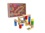 Circuit Bile Lemn Montessori, 42 Piese, Jucarie Interactiva Fete, +3 Ani, Marble Building Blocks