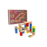 Circuit jucarie din lemn Marble Building Blocks, Montessori, 42 piese