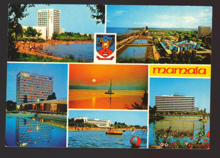 CPIB 21938 - CARTE POSTALA - MAMAIA, MOZAIC, STEMA, NECIRCULATA