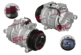 Compresor AC Mercedes GL 2012, Clasa M 2012, Clasa R 20; tip Denso 7SEU17C, diametru fulie 110mm, 6 nervuri, iesire 12,9mm, intrare 28,4mm;