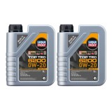Ulei motor Liqui Moly Top Tec 6200 LL IV 0W20, 2L, VW 508 00/509 00, Porsche C20, Audi, Skoda, Seat
