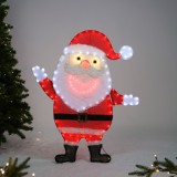 Decoratiune Mos Craciun exterior, Hoff, 154 LED-uri, lumina calda / rece / rosie, alimentare curent electric, H 92 cm