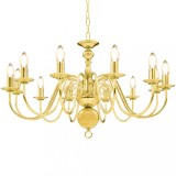 vidaXL Candelabru, auriu, 12 becuri E14