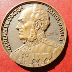 Medalie Doctor Carol DAVILA 1928 bronz perfecta