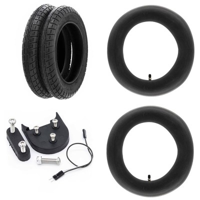 Set anvelope, pentru trotineta electrică Xiaomi, negru, 10 inchi, cu supapa dreaptă | Motorevolution foto