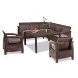 Cumpara ieftin Set de mobilier de grădină Corfu Fiesta III cu masă melodică maro