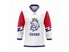 Echipa națională de hochei tricou de hochei Czech Republic white David Krejč&iacute; #46 - XS