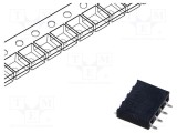 Conector şiruri pini mamă SAMTEC 4 PIN 2,54mm aurit SMT soclu rolă