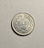 Moneda 5 Lei 1950, Rom&acirc;nia, Piesa Numismatică Frumoasă