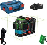 Nivela laser Bosch 18V cu linii verzi 360&deg;, 120 m, acumulator si incarcator