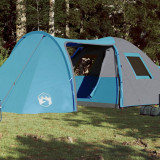 Cort de camping 6 persoane albastru, 466x342x200 cm, tafta 185T GartenMobel Dekor, vidaXL