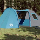 VidaXL Cort de camping 6 persoane albastru, 466x342x200 cm, tafta 185T