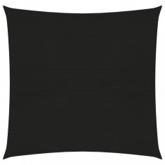 vidaXL Pânză parasolar, negru, 3,6 x 3,6 m, HDPE, 160 g/m²