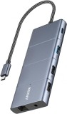 Hub Media 11-in-1 Anker, USB-C, 10Gbps, 4K HDMI, DP, 100W PD, Ethernet, SD