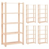 VidaXL Etajere cu 5 niveluri, 5 buc., 80x38x170 cm, pin masiv, 250 kg 3051115