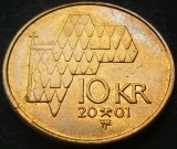 Cumpara ieftin Moneda 10 COROANE - NORVEGIA, anul 2001 *Cod 1504 B, Europa