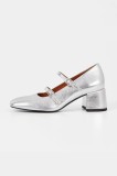 Vagabond Shoemakers pantofi de piele ADISON culoarea argintiu, cu toc drept, 5739-183-79