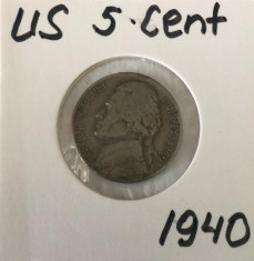 5 Cents 1940 Statele Unite ale Americii SUA foto