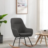 Cumpara ieftin Scaun balansoar, gri &icirc;nchis, material textil