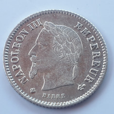 Franța 20 centimes 1867 BB Strasbourg Napoleon lll
