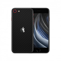 Skin Apple iPhone SE 2 (set 2 folii) CARBON NEGRU foto