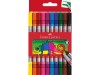Carioci Faber-Castell Duble, 10 Culori/Set - Varf Gros si Subtire, Lavabile, pentru Desen si Colorat