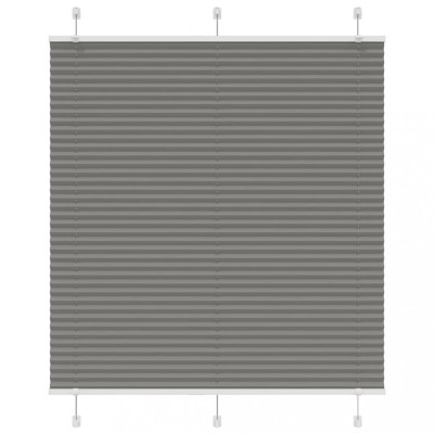 Jaluzea plisată Antracit 115x150 cm Lățime țesătură 114,4 cm foto