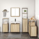 vidaXL Set mobilier baie din lemn prelucrat &icirc;n stejar sonoma