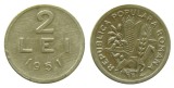 a675 ROMANIA 2 LEI 1951 ALUMINIU CIRCULATA FRUMOASA