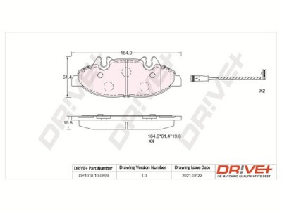 Dr!ve+ DP1010.10.0899 set placute frana,frana disc foto
