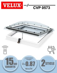 Fereastra acoperis terasa VELUX CVP 0573 actionare electrica, 2 sticle, senzor de ploaie si telecomanda