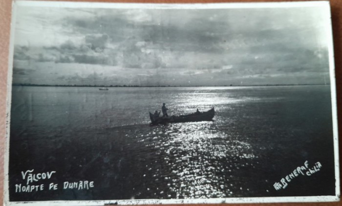 Carte postala, Valcov, Noapte pe Dunare, 1939