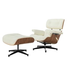 Fotoliu High-End Eames Lounge Chair cu Otoman lemn Walnut