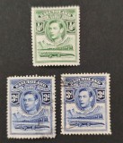 Basutoland (Colonie Britanică) 1938 - 3 Timbre Clasice &bdquo;Regele George al VI-lea, Peisaj Montan și Crocodilul (1 Nefolosit + 2 Ștampilate) - Cod: -PV1