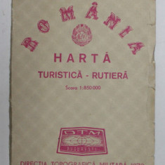 ROMANIA.HARTA TURISTICA-RUTIERA , 1979