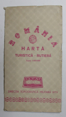 ROMANIA.HARTA TURISTICA-RUTIERA , 1979 foto