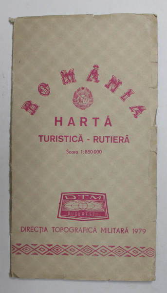 ROMANIA.HARTA TURISTICA-RUTIERA , 1979