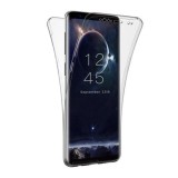 Husa Full TPU 360&deg; (fata + spate) pentru Samsung Galaxy S9, Gri Transparent