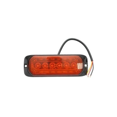 Lampa laterala stroboscopica LED 12-24V galbena 9 functii 132x46x19mm FR1287 Cod: BK98690 Automotive TrustedCars foto