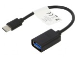 Cablu adaptor USB 2.0 A la C 0,15m nichelat, Lanberg