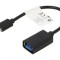 Cablu adaptor USB 2.0 A la C 0,15m nichelat
