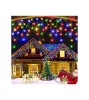 Instalație Crăciun Turturi 12m, 300 LED, 8 jocuri, Multicolor