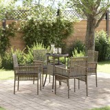 VidaXL Set de masă pentru grădină 5 pcs Gri Rattan poli 3334946
