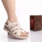 Sandale cu platforma isaura bej piele ecologica, 36