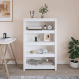 Cumpara ieftin Bibliotecă, alb, 80x35x126 cm, lemn masiv de pin