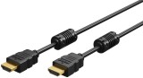 Cablu HDMI2.0 - HDMI2.0 2m 4K Ultra HD 2160p 60Hz cu ethernet eARC 18Gbit s contacte aurite negru Goobay 61301