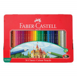 Creioane Colorate Faber-Castell Eco, 36 Buc/Set, Culori Asortate, Cutie Metalica, Creion de Colorat, Creioane Colorate Faber-Castell, Creioane de Colo